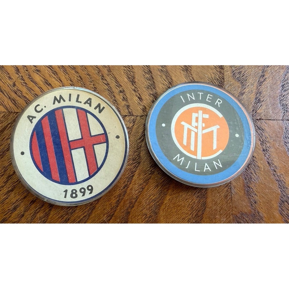 Vintage Milan Football Club Pins Inter Milan And AC Milan